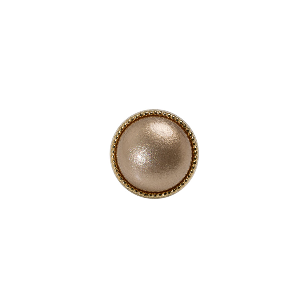 Italian Brown/Gold Shank Back Button - 18L/11.5mm