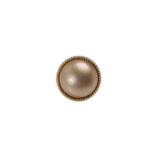 Italian Brown/Gold Shank Back Button - 18L/11.5mm