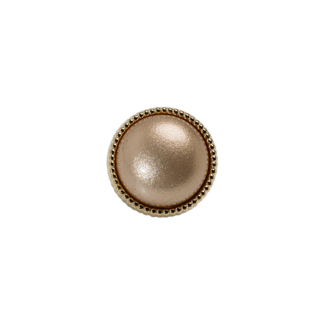 Italian Brown and Gold Edged Shank Back Button - 20L/12.5mm