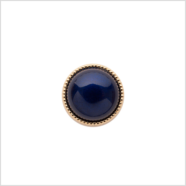 Italian Navy/Gold Shank Back Button - 18L/11.5mm
