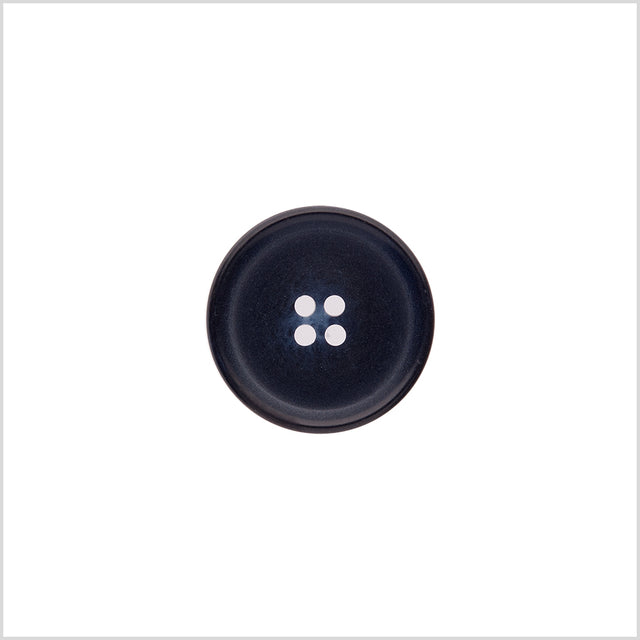 Italian Matte Navy Rimmed 4-Hole Button - 32L/20mm