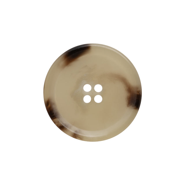 Italian Matte Beige Rimmed 4-Hole Button - 36L/23mm