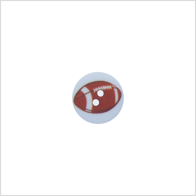 Italian Blue Kids Football Button - 24L/15mm