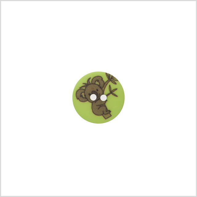 Italian Green Kids Koala Button - 24L/15mm