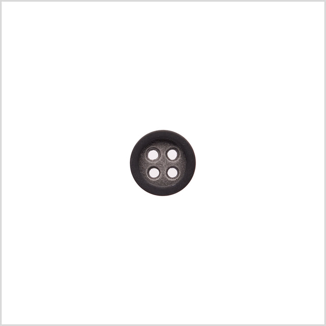 Rimmed Gray 4-Hole Button - 18L/11.5mm