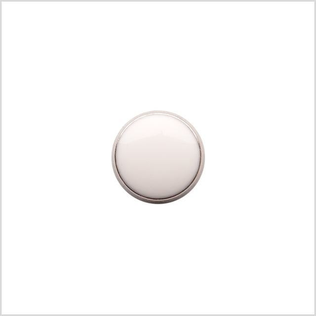Italian White Shank Back Button - 17L/10.5mm