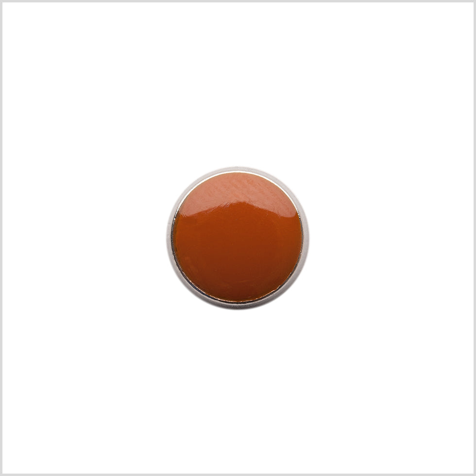 Italian Brown Shank Back Button - 17L/10.5mm