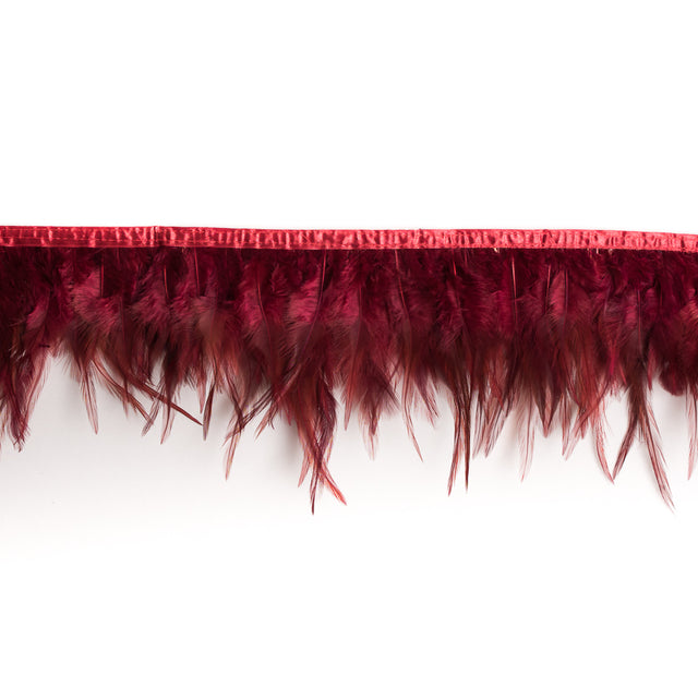 6 Wine Cock Feather Fringe