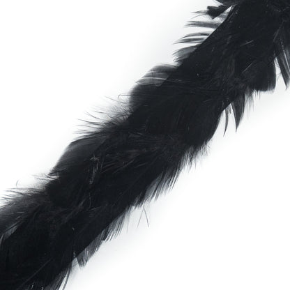 Black Hen Feather Trimming - 1 - Detail