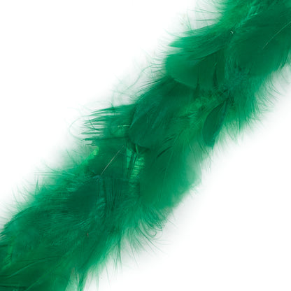 Green Hen Feather Trimming - 1 - Detail