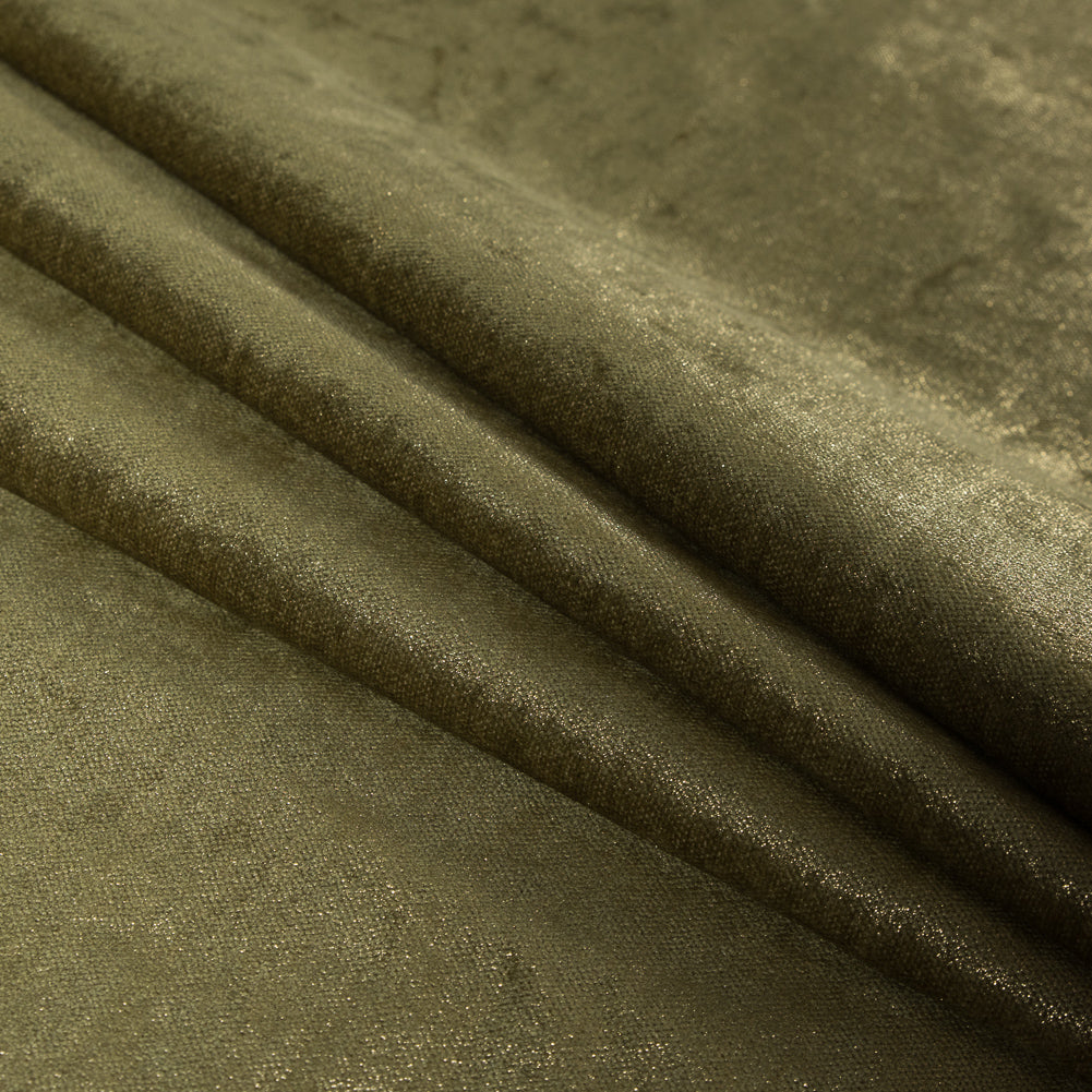 Short Pile Glade Metallic Polyester Blended Velvet - Folded