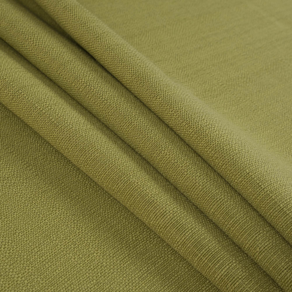 Spanish Forest Green Textured Polyester Blended Woven Folded