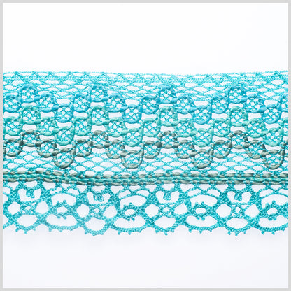 3" European Teal Crochet Trim