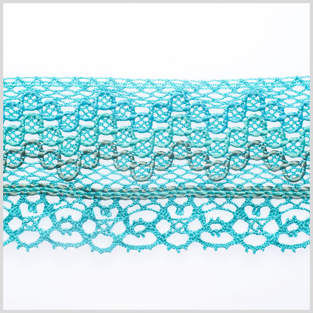 3" European Teal Crochet Trim