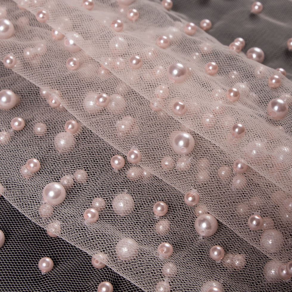Fancy Cradle Pink Pearled Mesh/Lace - Detail
