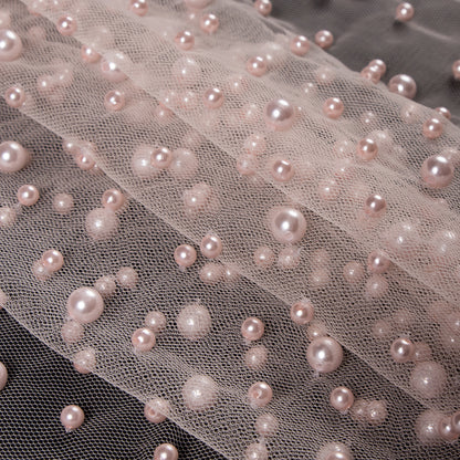 Fancy Cradle Pink Pearled Mesh/Lace - Detail