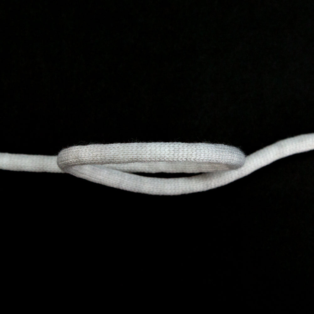 Italian Light Gray Wool Drawstring Trimming - 0.25" Detail
