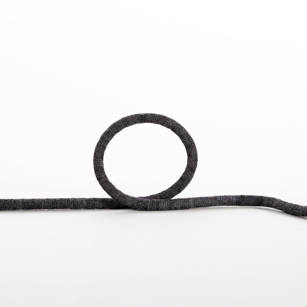 Italian Black Wool Drawstring Trimming - 0.25"