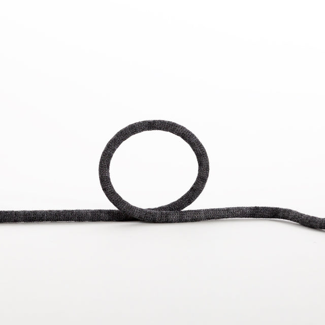 Italian Black Wool Drawstring Trimming - 0.25"
