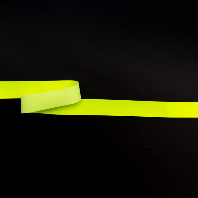 Italian Neon Yellow Reflective Ribbon - 0.875