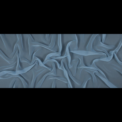 Polyester Chiffon - Resort Blue - Regina Collection Folded