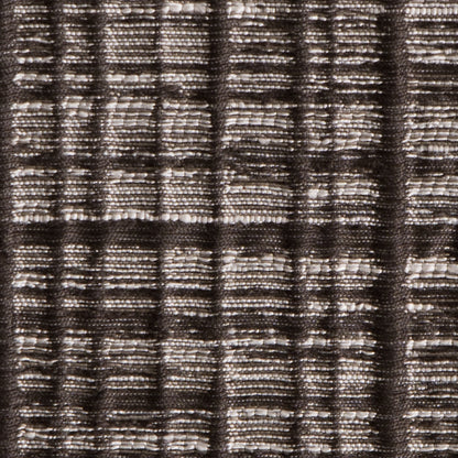Brown Textured Grid Blended Linen Woven - Detail