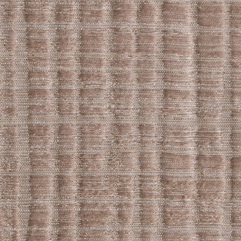 Beige Textured Grid Blended Linen Woven Detail