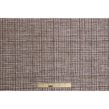 Mocha Textured Grid Blended Linen Woven Full