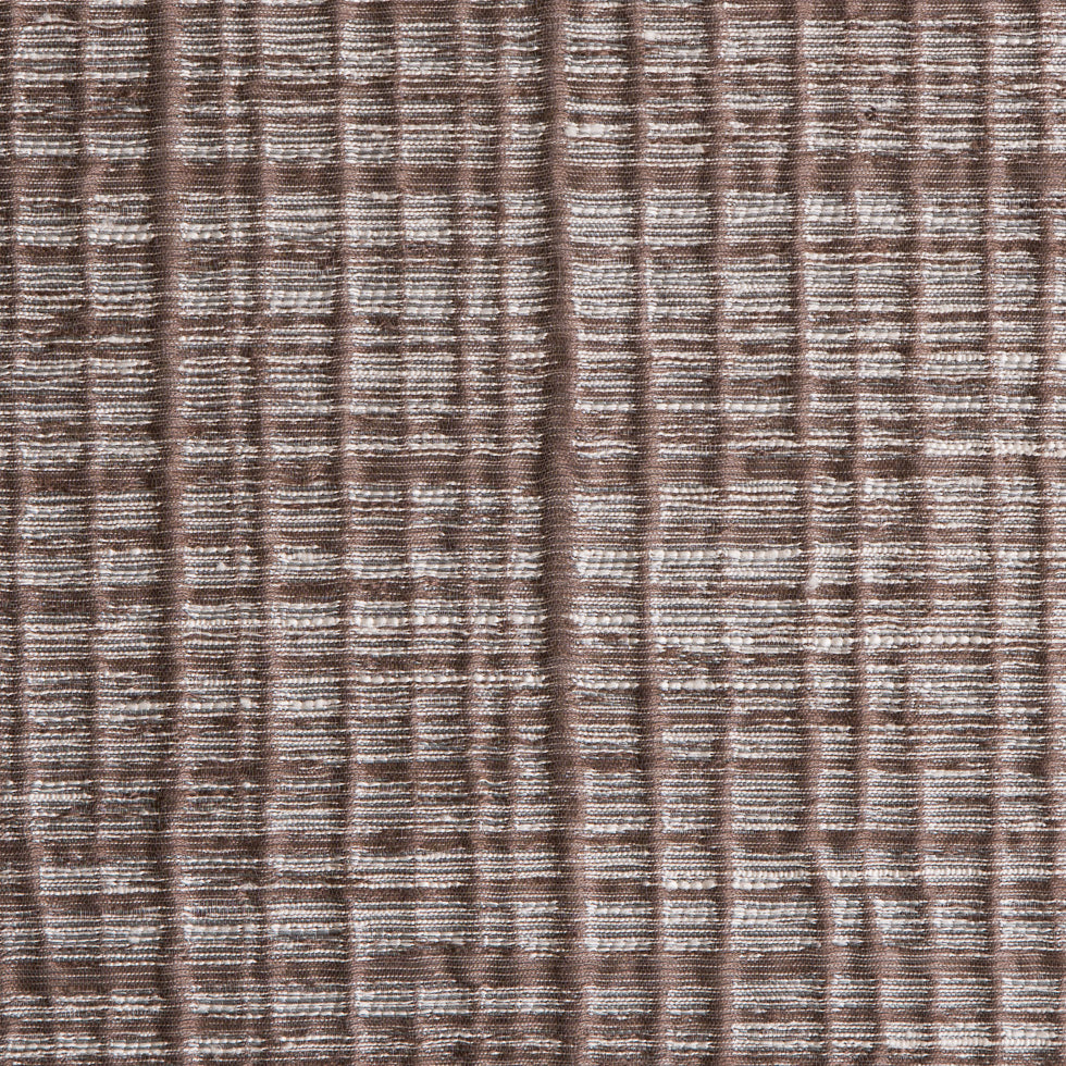 Mocha Textured Grid Blended Linen Woven