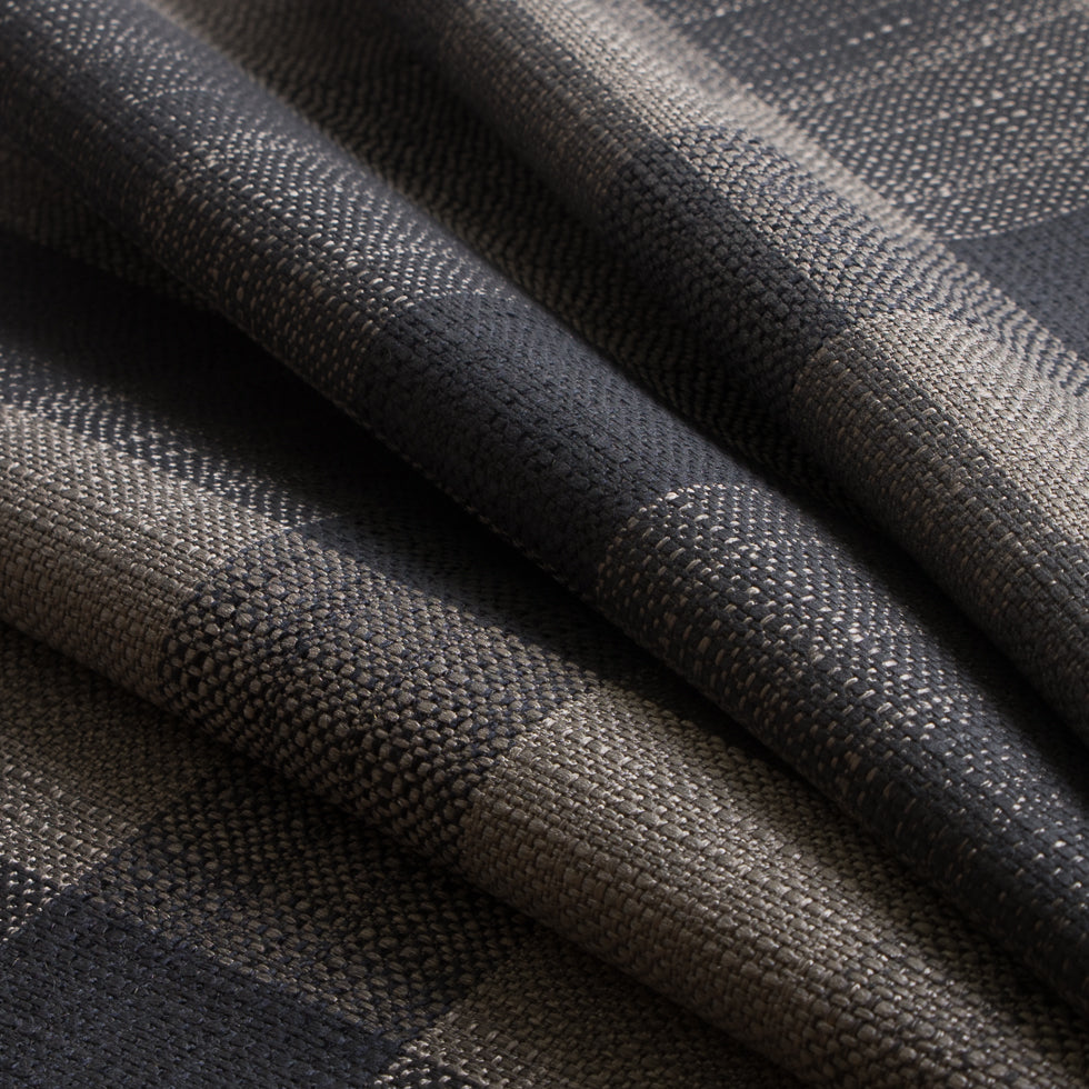 Dark Gray Buffalo Checks Blended Woven - Folded