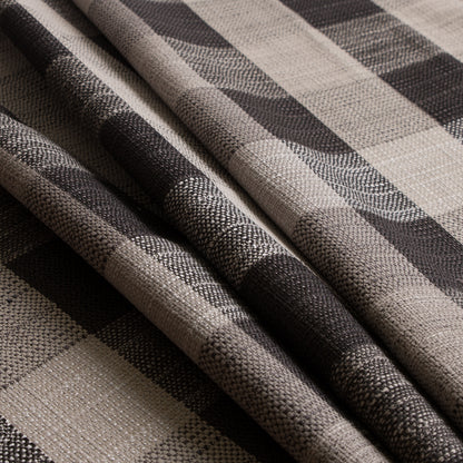 Charcoal Buffalo Checks Blended Woven - Folded