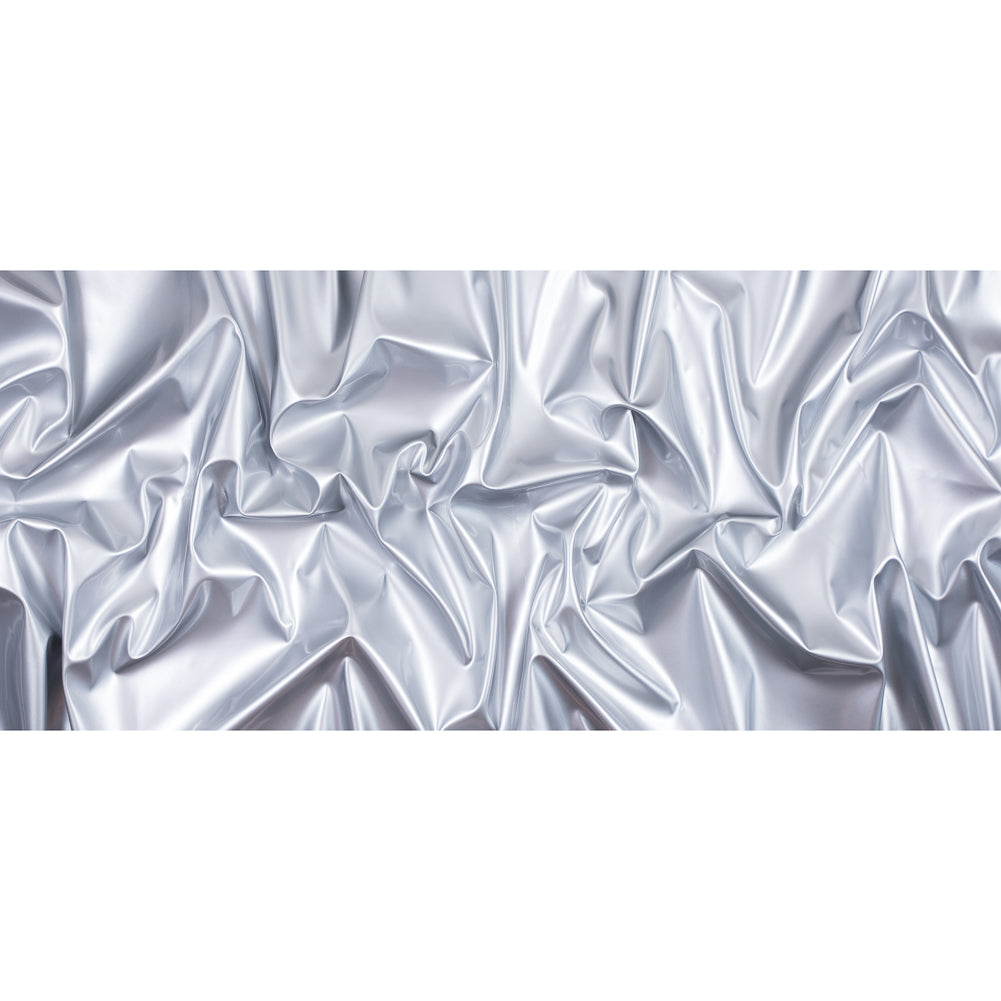 Silver Glossy Stretch Imitation Latex - Folded