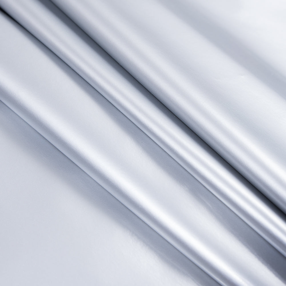 Silver Glossy Stretch Imitation Latex - Detail