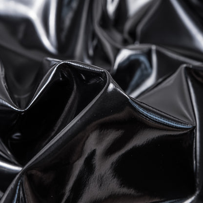 Black Glossy Stretch Imitation Latex - Full