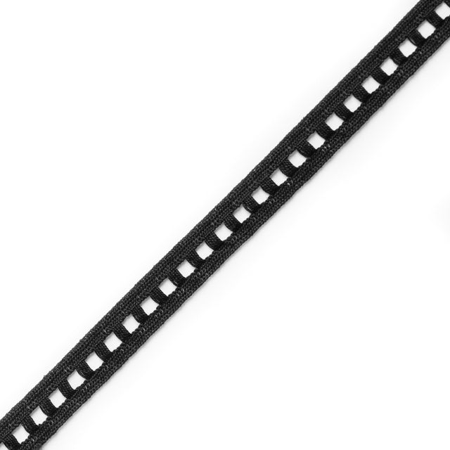 European Black Ladder Crochet Cotton Trimming - 11/16"
