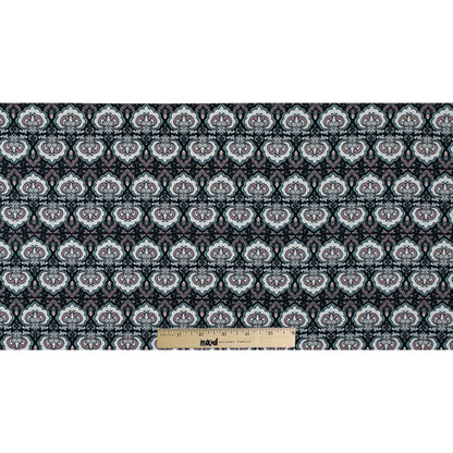 Black/Pink/Gray Printed Stretch Cotton Sateen - Folded