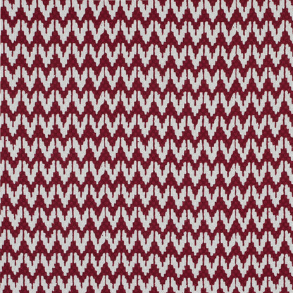 Red/White Chevron Cotton Dobby Jacquard