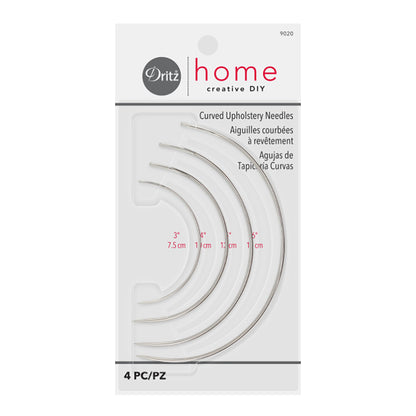 Dritz Home Curved Upholstery Needles - Nickel - 4 PC