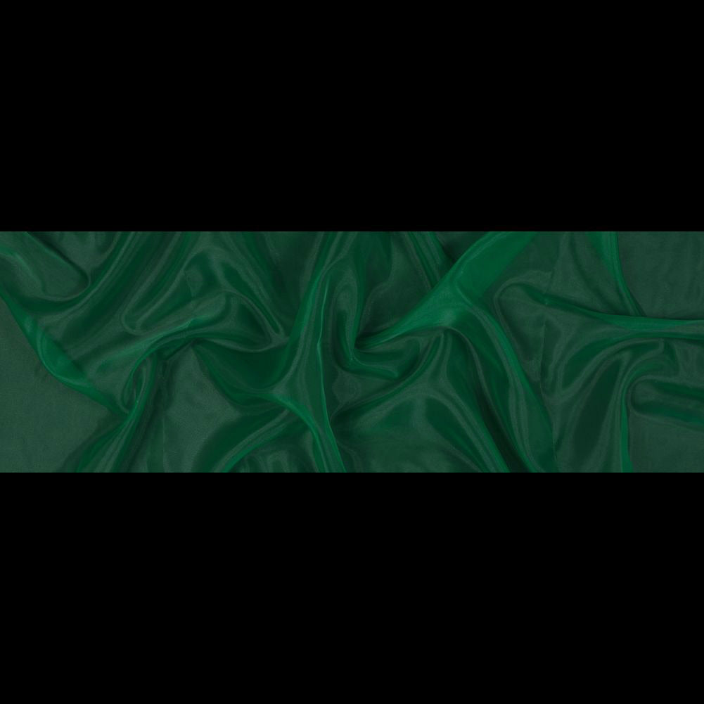 Zelda Emerald 2-Ply Polyester Organza - Folded