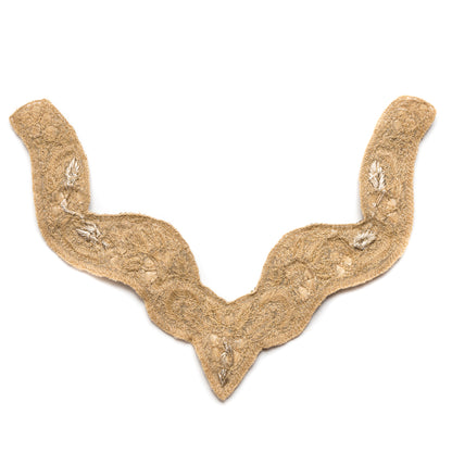 Gold Rhinestone Neck Applique - 9.5 - Detail