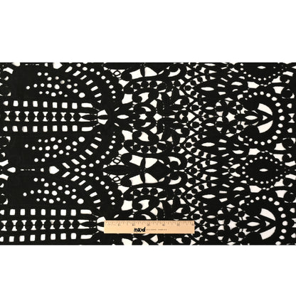 Black Novelty Guipure Lace - Folded