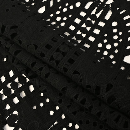 Black Novelty Guipure Lace - Detail