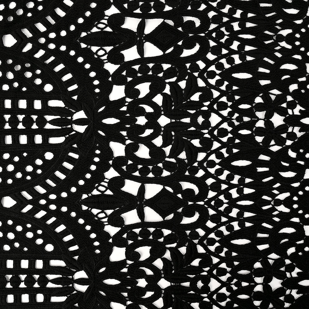 Black Novelty Guipure Lace