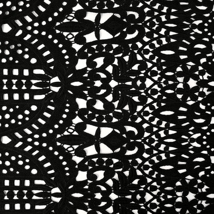 Black Novelty Guipure Lace