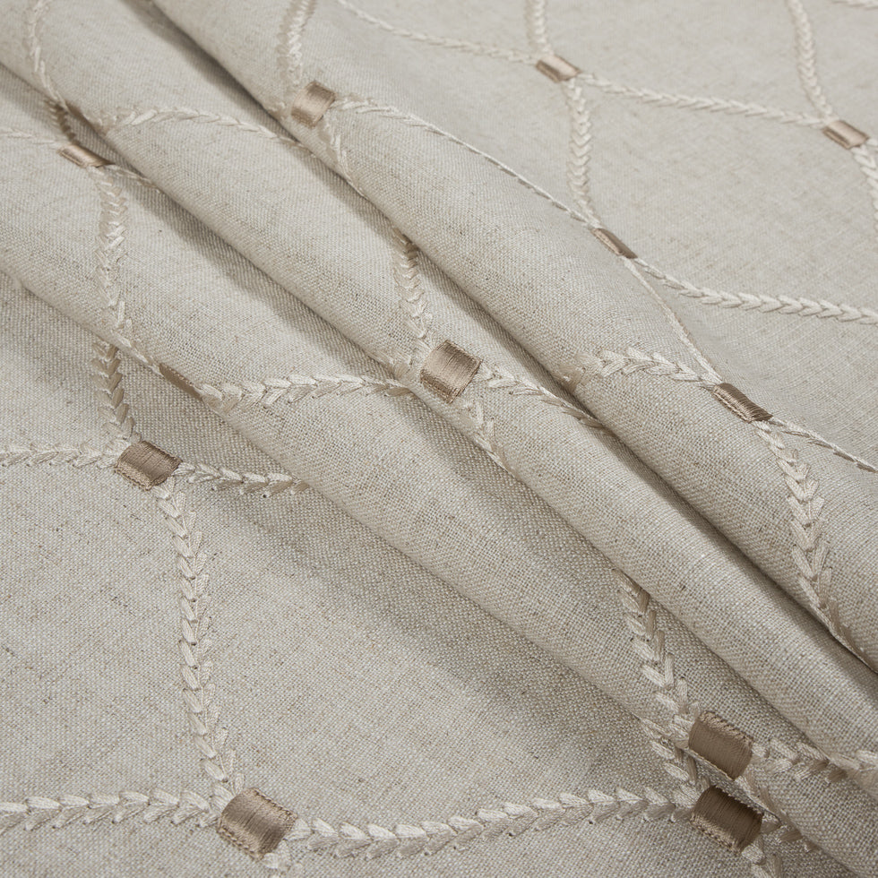 Flax Classical Rayon Embroidered Linen Folded