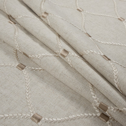 Flax Classical Rayon Embroidered Linen Folded