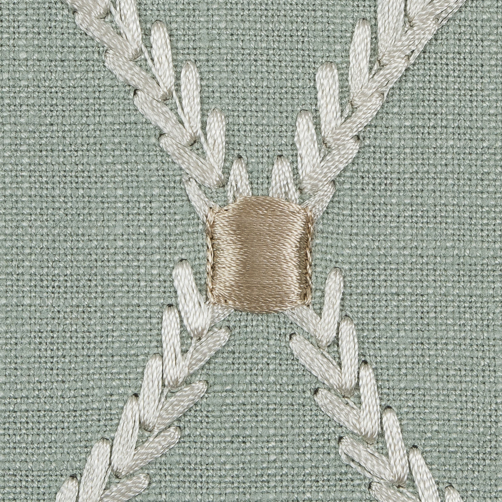 Shore Classical Rayon Embroidered Linen - Detail