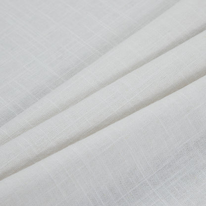 Snow White Medium-Weight Linen Blend - Folded