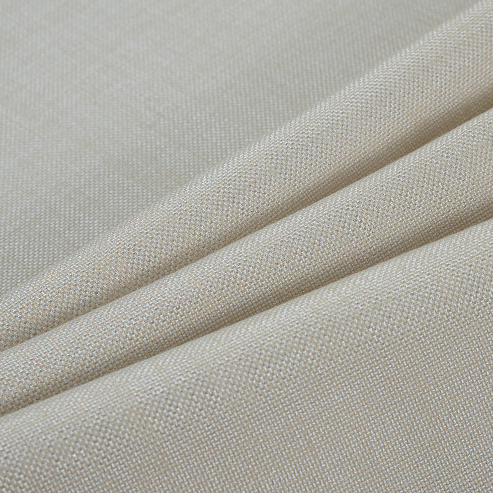Pearl Polyester-Cotton Basketwoven Tweed Folded