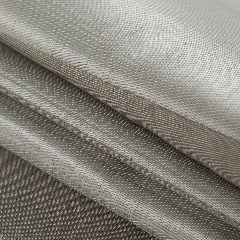 Dove Awning Striped Brocade Folded